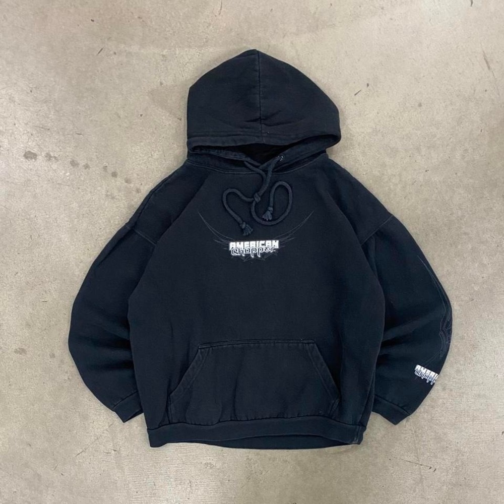 Vintage 90s American Chopper Biker Motorcycle Hoodie Size M